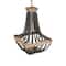 Hello Honey® Wood & Metal Framed Chandelier with Wood Bead Draping